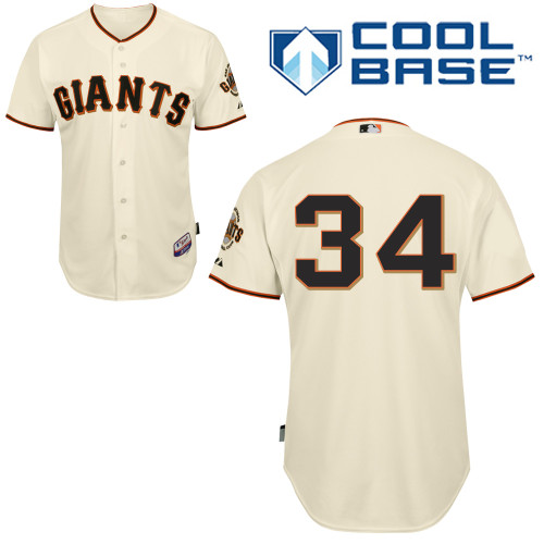Andrew Susac #34 MLB Jersey-San Francisco Giants Men's Authentic Home White Cool Base Baseball Jersey